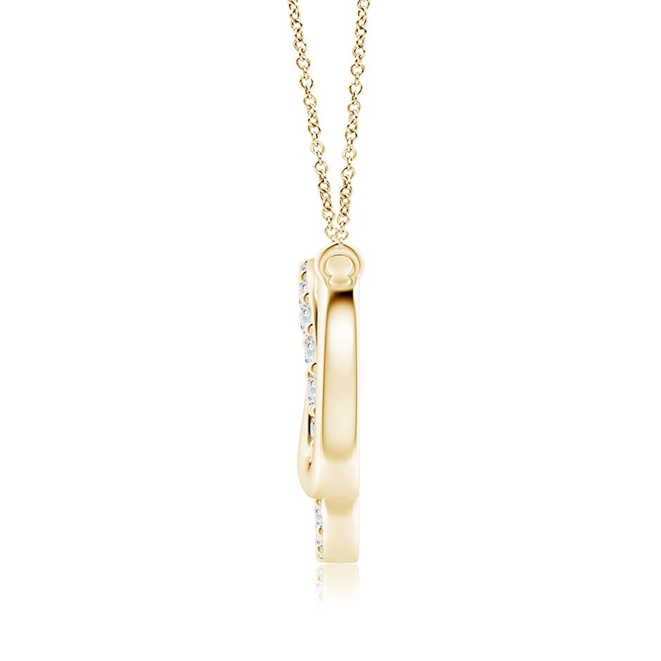 1.8mm FGVS Lab-Grown Interlocking Diamond Circle Necklace in Yellow Gold side 199
