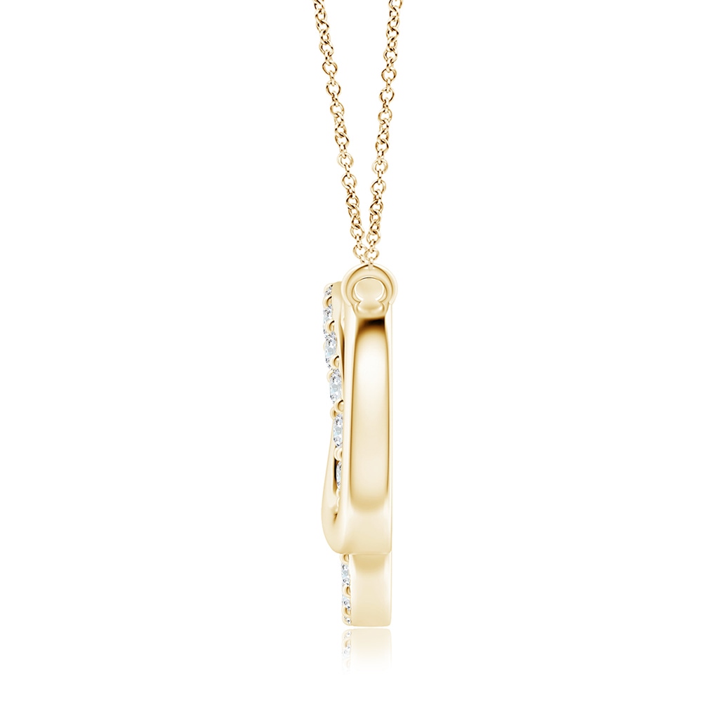 2.3mm FGVS Lab-Grown Interlocking Diamond Circle Necklace in Yellow Gold - side 199