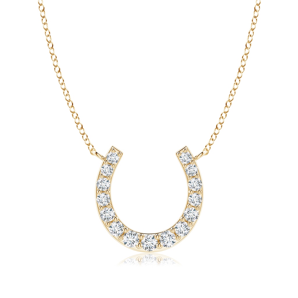 2.7mm FGVS Lab-Grown Classic Diamond Horseshoe Necklace in Yellow Gold