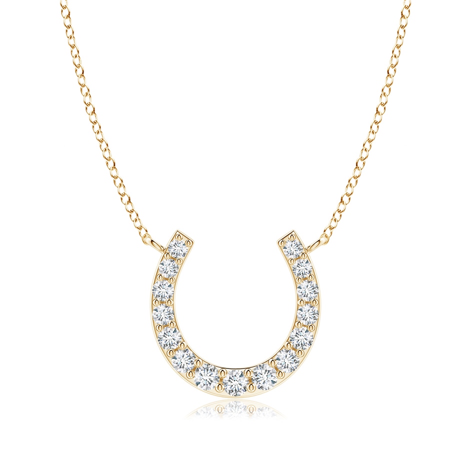 2.7mm FGVS Lab-Grown Classic Diamond Horseshoe Necklace in Yellow Gold 