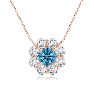 Round Fancy Intense, VS Lab Grown Blue Diamond