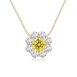 Fashion Yellow Gold Lab Grown Yellow Diamond Necklaces & Pendants
