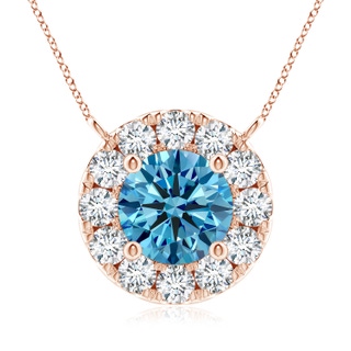 Round Fancy Intense, VS Lab Grown Blue Diamond