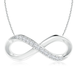 2.7mm FGVS Lab-Grown Sideways Pave-Set Diamond Infinity Necklace in P950 Platinum