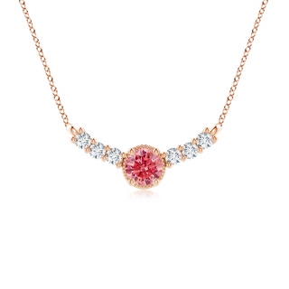 Round Fancy Intense, VS Lab Grown Pink Diamond