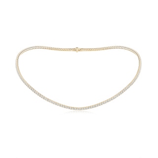 2mm HSI2 Natori x Angara Shangri-La Diamond Tennis Necklace in Yellow Gold