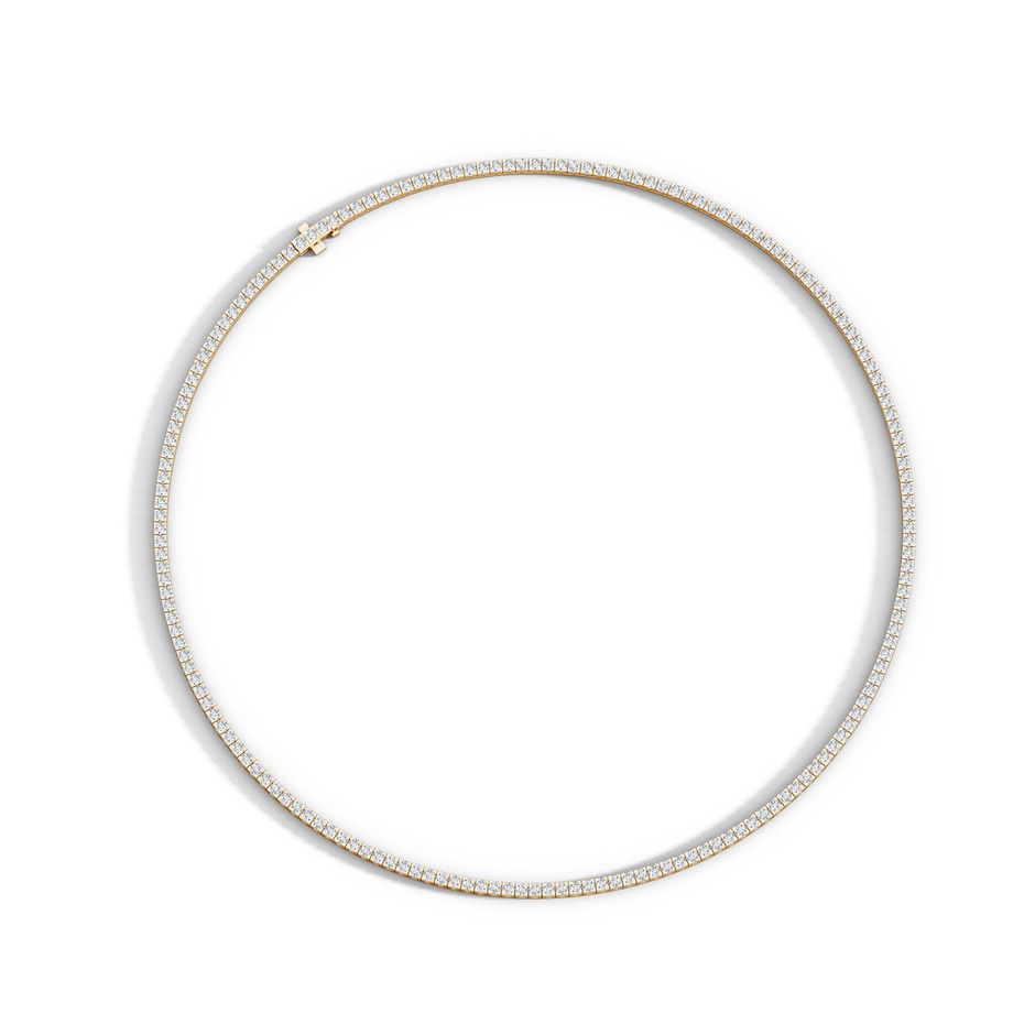 2mm HSI2 Natori x Angara Shangri-La Diamond Tennis Necklace in Yellow Gold lifestyle