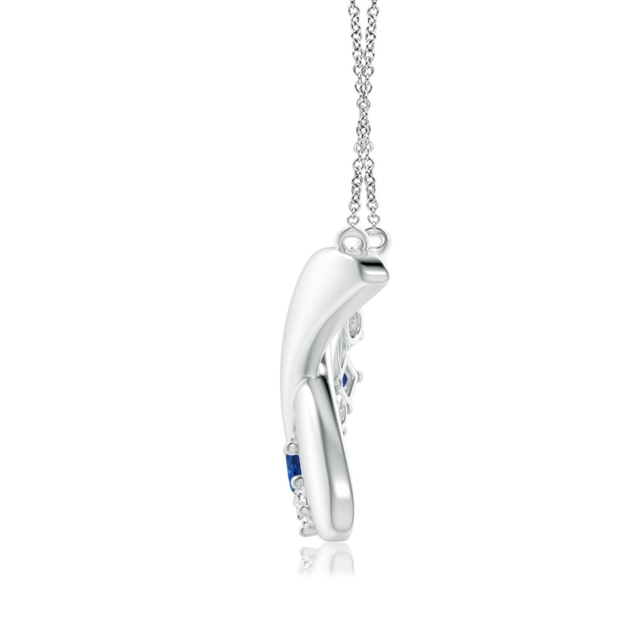 6x4mm AAA Natori x Angara Multi-Shape Waterfall Sapphire & Diamond Sumi Stroke Pendant in White Gold side-1