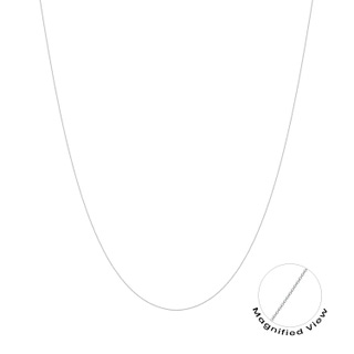 18" Heavy Cable Chain Necklace in White Gold