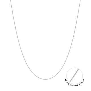 18" Baby Franco Chain Necklace in White Gold