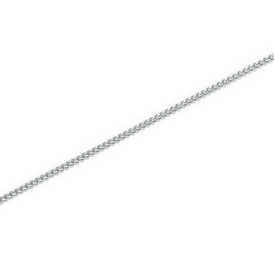 18" Baby Franco Chain Necklace in White Gold side 199