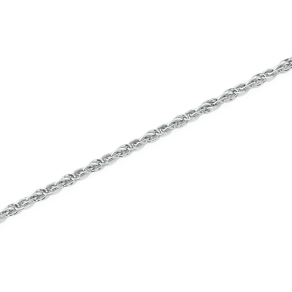 18" Rope Chain Necklace in White Gold side 199