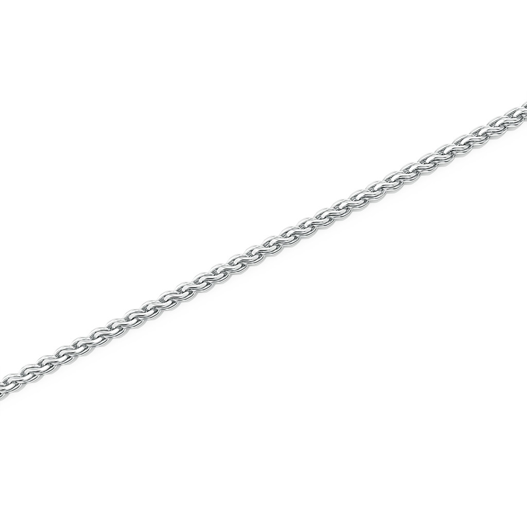 18" Wheat Chain Necklace in White Gold - side 199