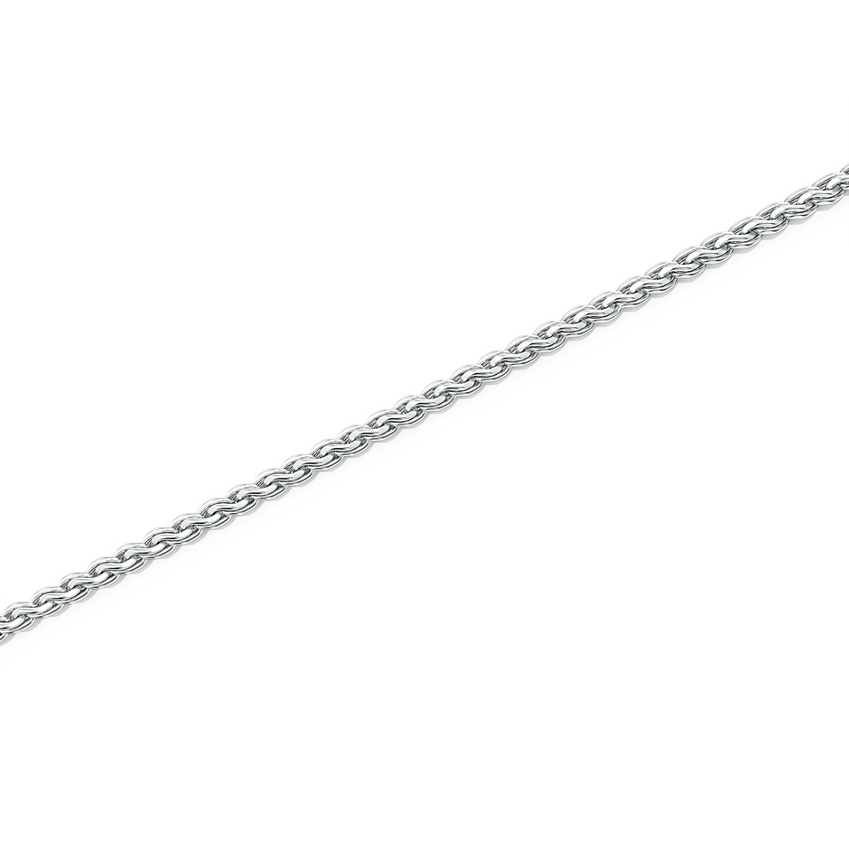 18" Wheat Chain Necklace in White Gold side 199