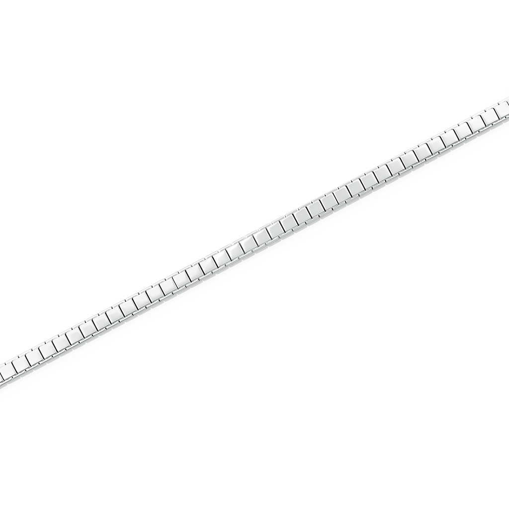 18" Box Chain Necklace in White Gold - side 199