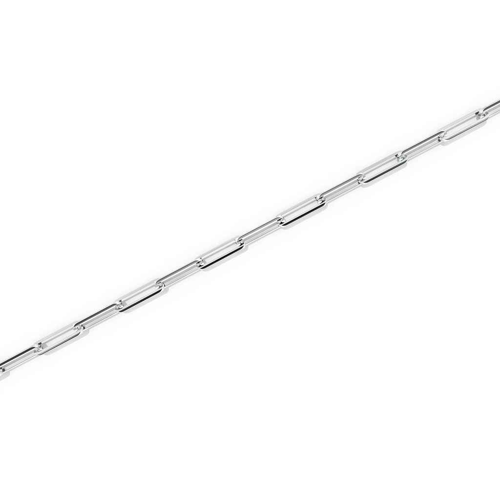 18" Paperclip Chain Necklace in White Gold - side 199
