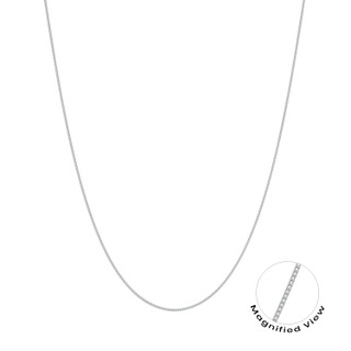 18" Singapore Foxtail Chain Necklace in White Gold