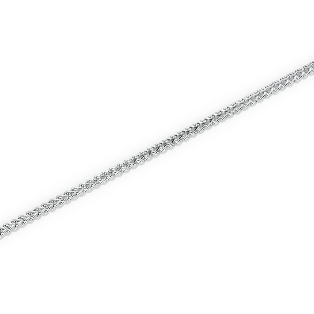 18" Singapore Foxtail Chain Necklace in White Gold - side 199