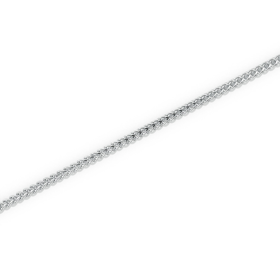 18" Singapore Foxtail Chain Necklace in White Gold side 199