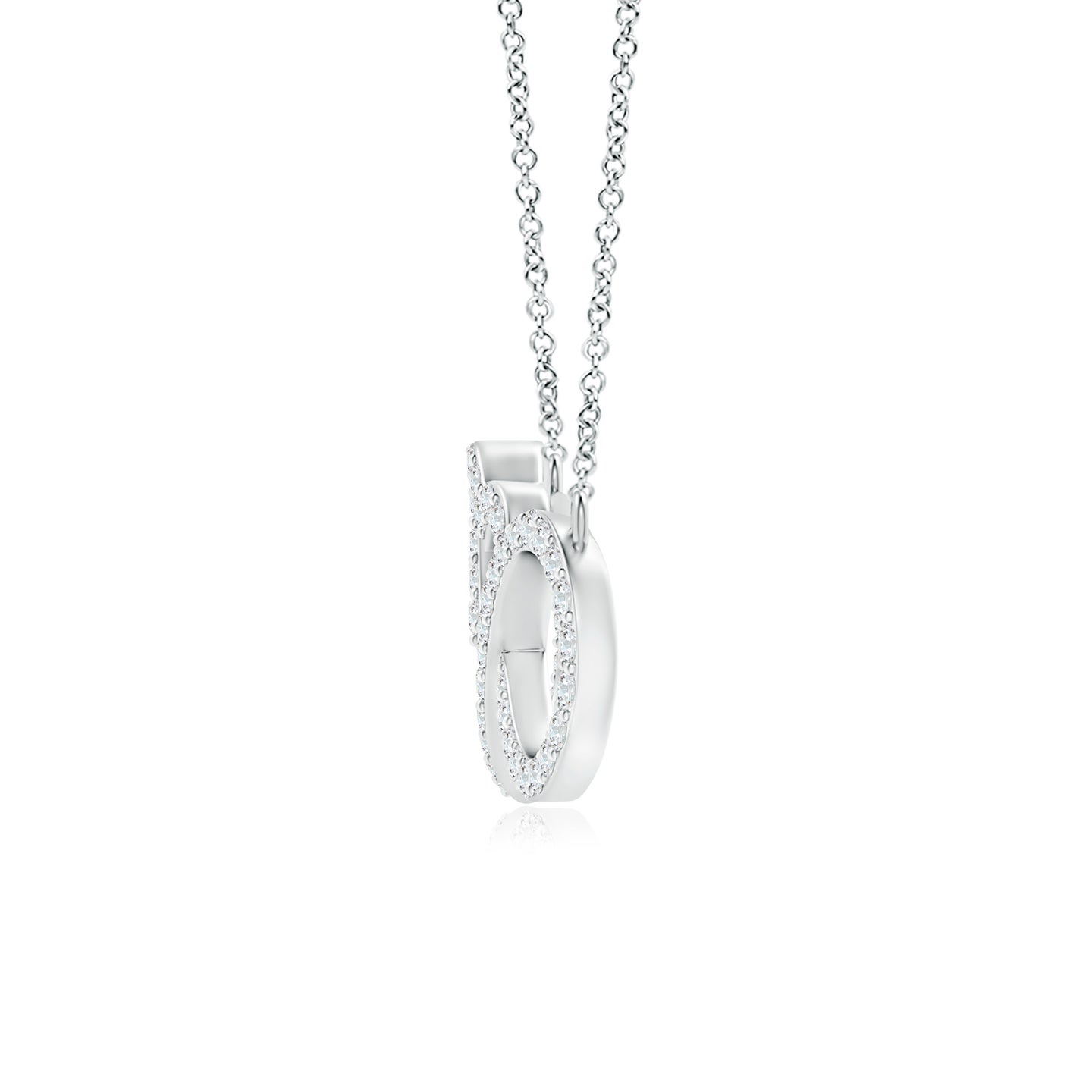 Natural Diamond Heart and Sideways Infinity Necklace