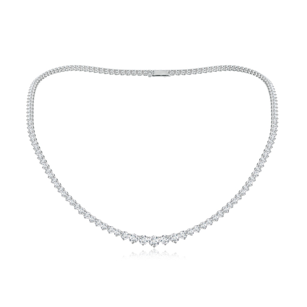 4.5mm GVS2 Prong-Set Graduated Diamond Tennis Necklace in 18K White Gold