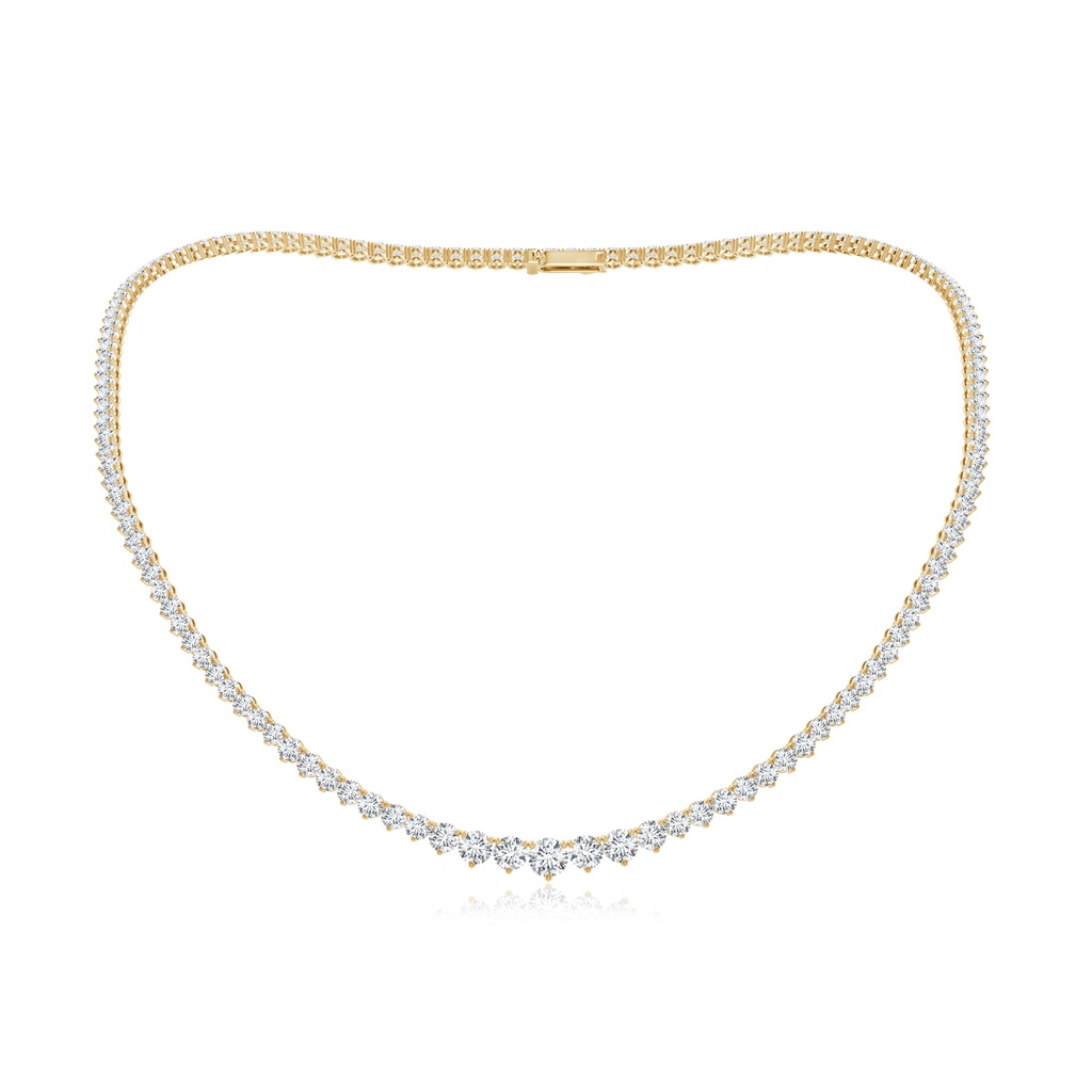 4.5mm GVS2 Prong-Set Graduated Diamond Tennis Necklace in 18K Yellow Gold