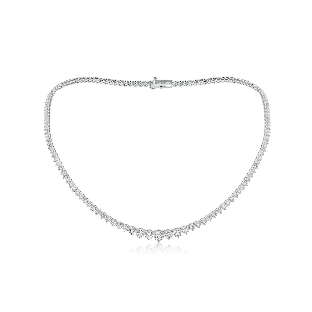 4.5mm HSI2 Prong-Set Graduated Diamond Tennis Necklace in White Gold