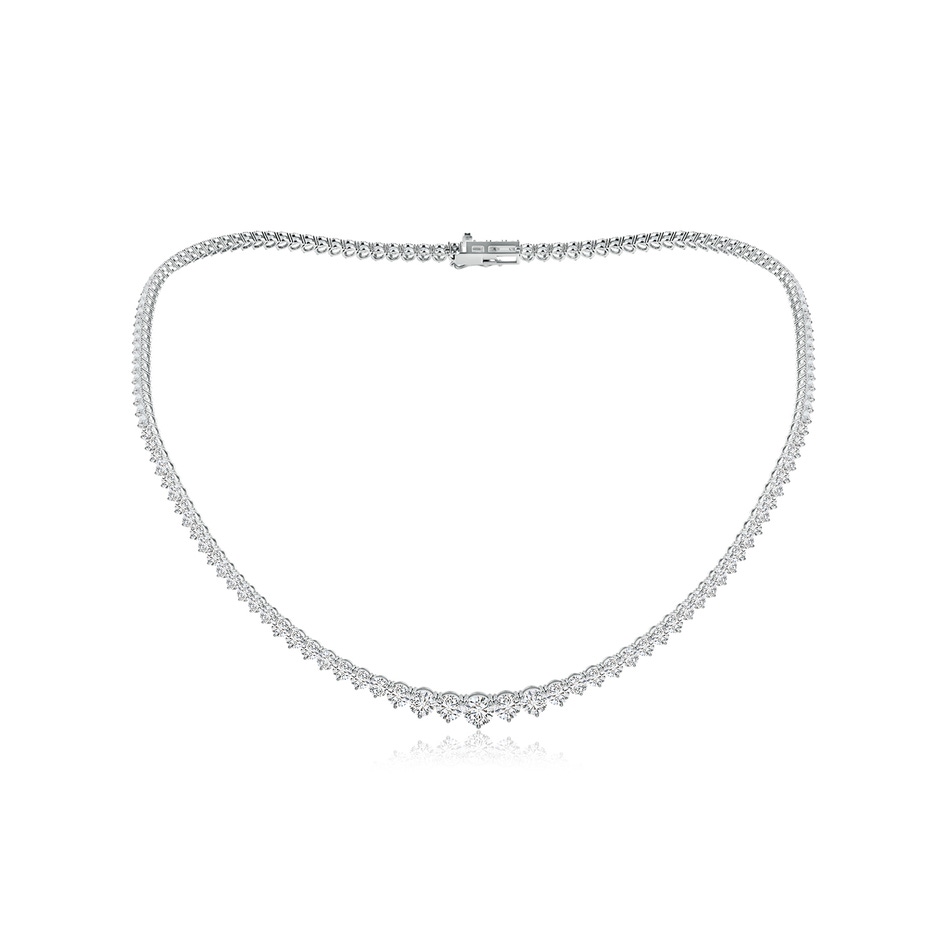 4.5mm HSI2 Prong-Set Graduated Diamond Tennis Necklace in White Gold 