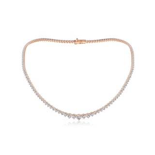 4.5mm IJI1I2 Prong-Set Graduated Diamond Tennis Necklace in Rose Gold