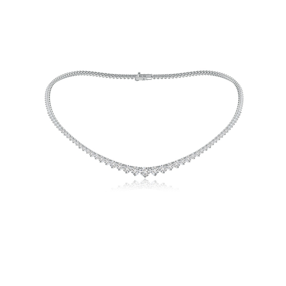 6mm HSI2 17" Prong-Set Graduated Diamond Tennis Necklace in White Gold 