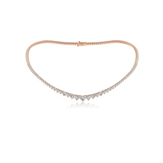 6mm IJI1I2 17" Prong-Set Graduated Diamond Tennis Necklace in Rose Gold