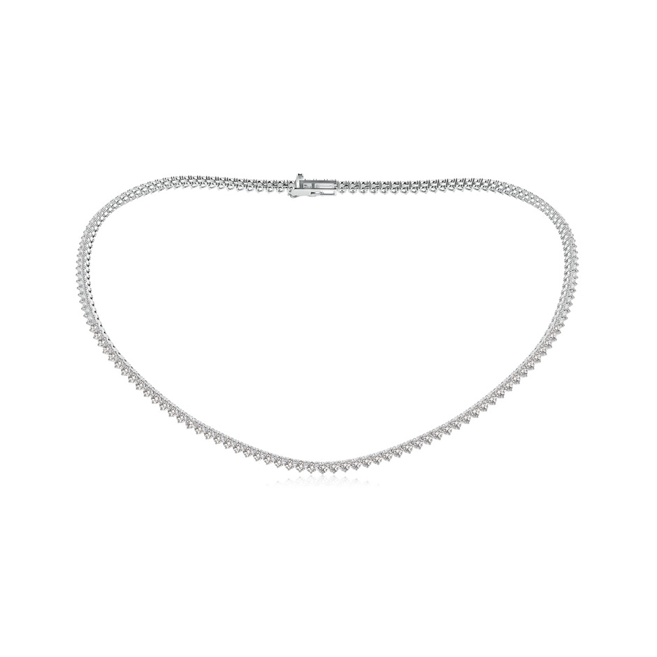 2.7mm IJI1I2 Three-Prong Set Diamond Tennis Necklace in White Gold 