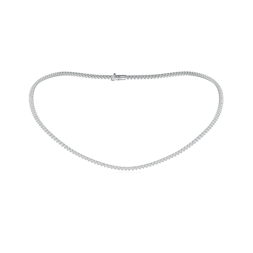 2mm HSI2 16" Three-Prong Set Diamond Tennis Necklace in White Gold