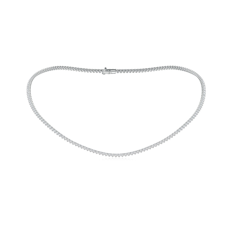 2mm HSI2 16" Three-Prong Set Diamond Tennis Necklace in White Gold 