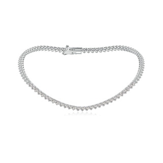 4mm IJI1I2 16" Three-Prong Set Diamond Tennis Necklace in White Gold