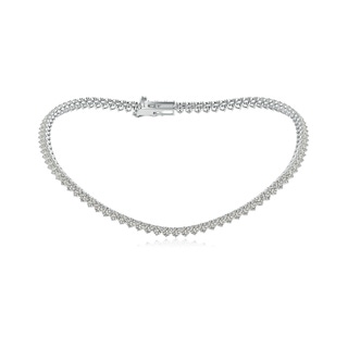 4mm KI3 16" Three-Prong Set Diamond Tennis Necklace in White Gold