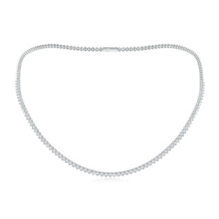 2.4mm GVS2 Three-Prong Set Diamond Half Tennis Necklace in White Gold