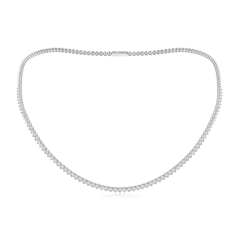 2.4mm GVS2 Three-Prong Set Diamond Half Tennis Necklace in White Gold 