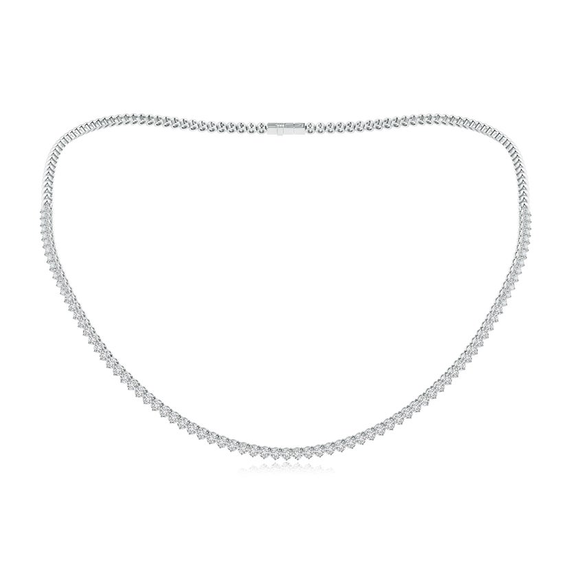 Three-Prong Set Diamond Half Tennis Necklace
