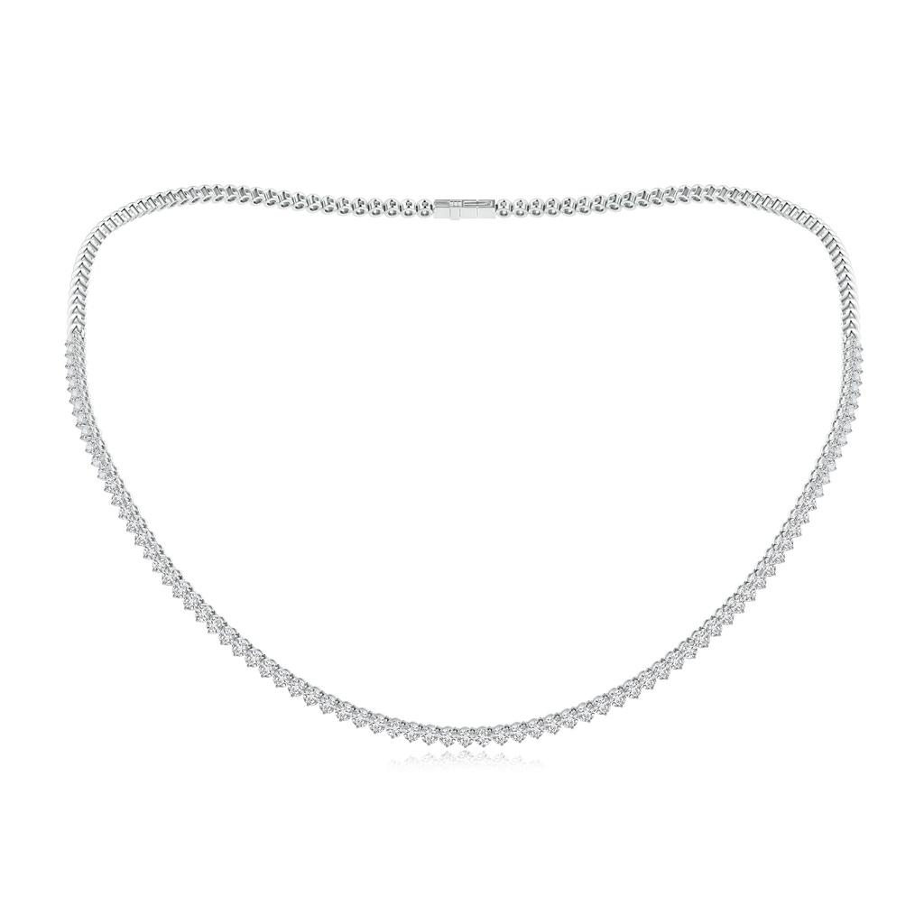 2.4mm HSI2 Three-Prong Set Diamond Half Tennis Necklace in White Gold
