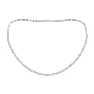 2.4mm HSI2 Three-Prong Set Diamond Half Tennis Necklace in White Gold