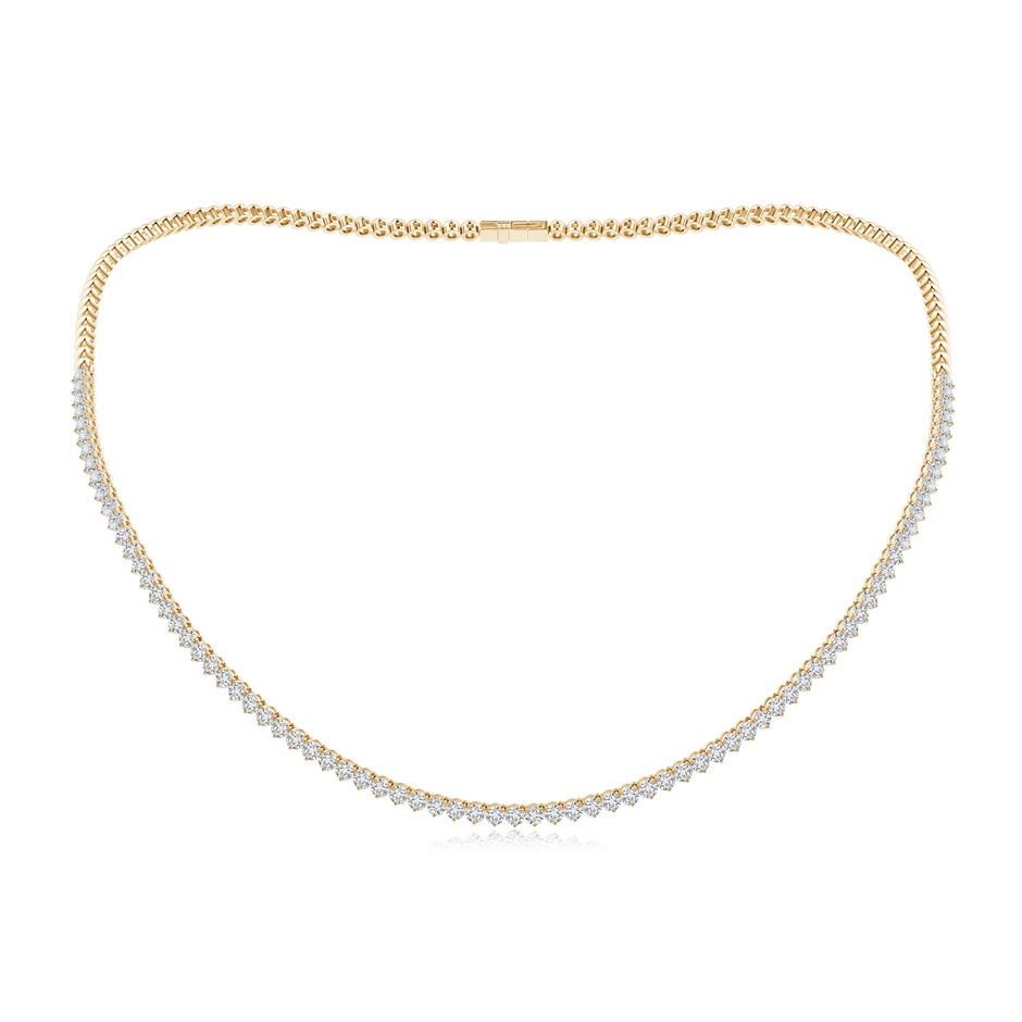 2.4mm HSI2 Three-Prong Set Diamond Half Tennis Necklace in Yellow Gold 