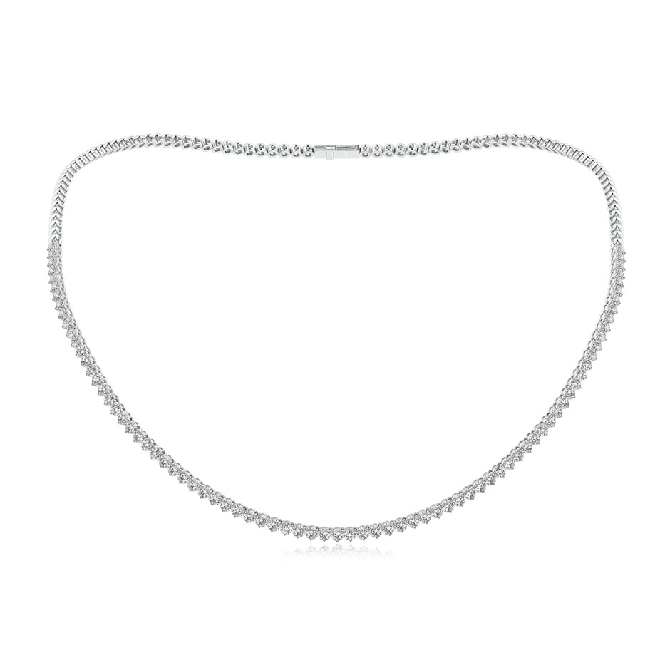 2.4mm IJI1I2 Three-Prong Set Diamond Half Tennis Necklace in White Gold 