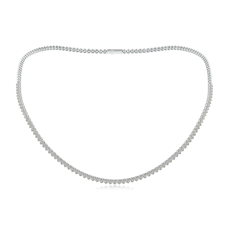 2.4mm KI3 Three-Prong Set Diamond Half Tennis Necklace in White Gold 