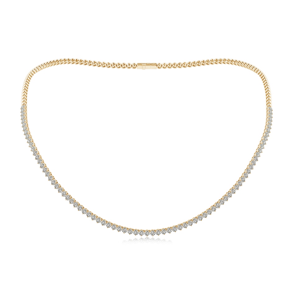 2.4mm KI3 Three-Prong Set Diamond Half Tennis Necklace in Yellow Gold 