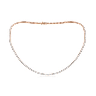 2.4mm GVS2 18" Prong-Set Diamond Tennis Necklace in Rose Gold