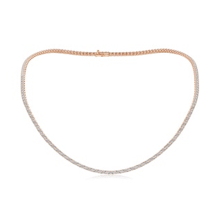 2.4mm IJI1I2 18" Prong-Set Diamond Tennis Necklace in Rose Gold