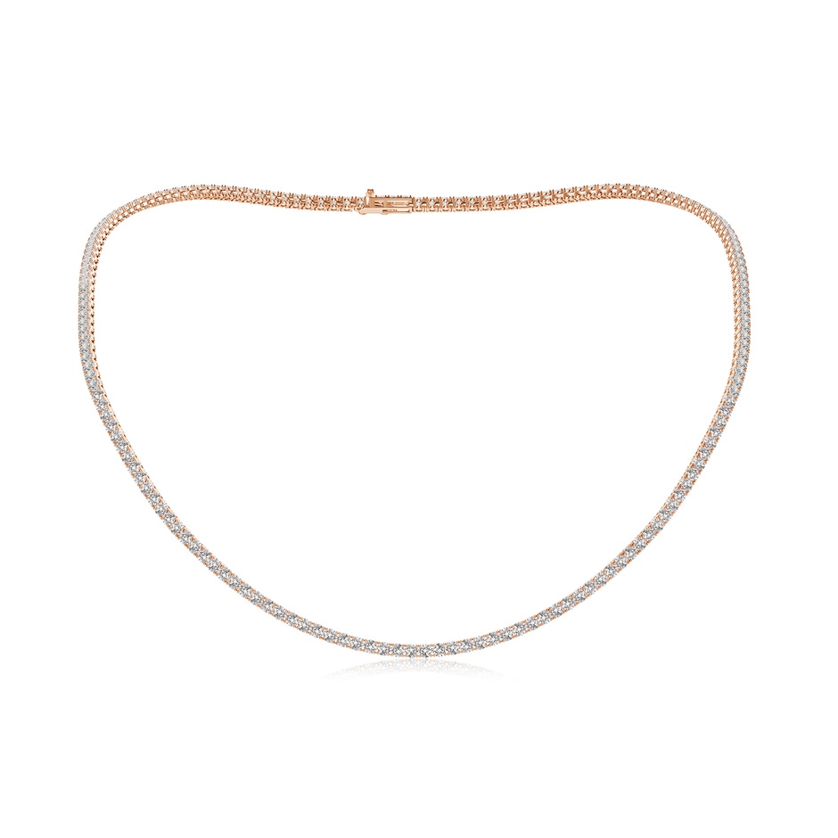 2.4mm IJI1I2 18" Prong-Set Diamond Tennis Necklace in Rose Gold 