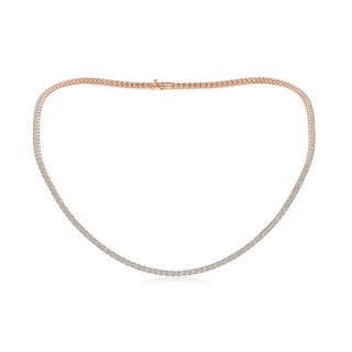 2.4mm KI3 18" Prong-Set Diamond Tennis Necklace in Rose Gold