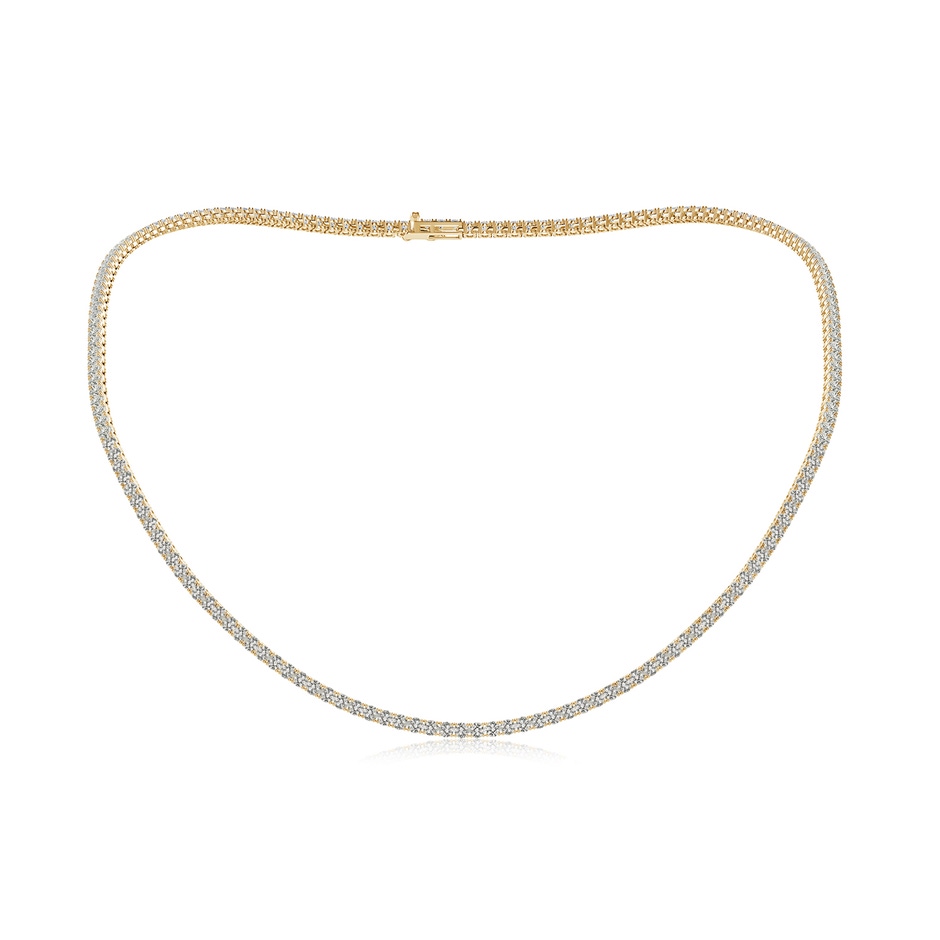 2.4mm KI3 18" Prong-Set Diamond Tennis Necklace in Yellow Gold 